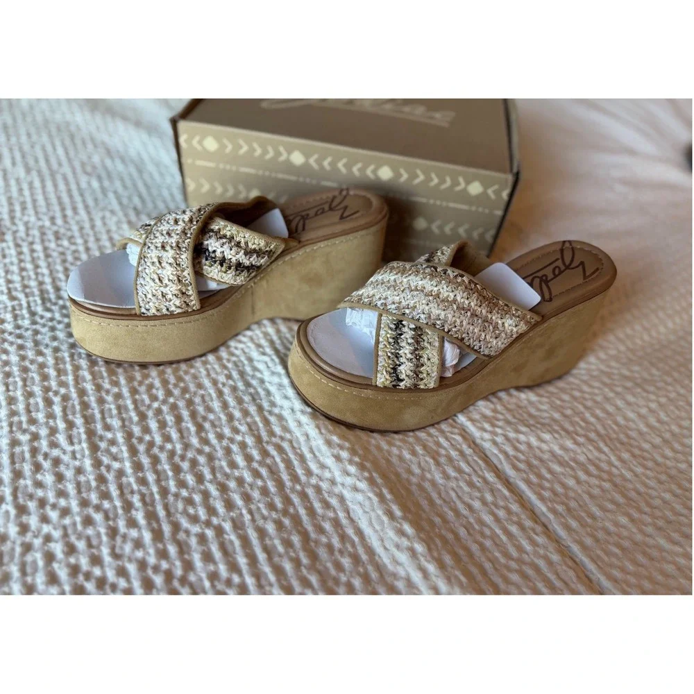 Zodiac wedge sandals